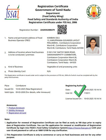 FSSAI Certificate